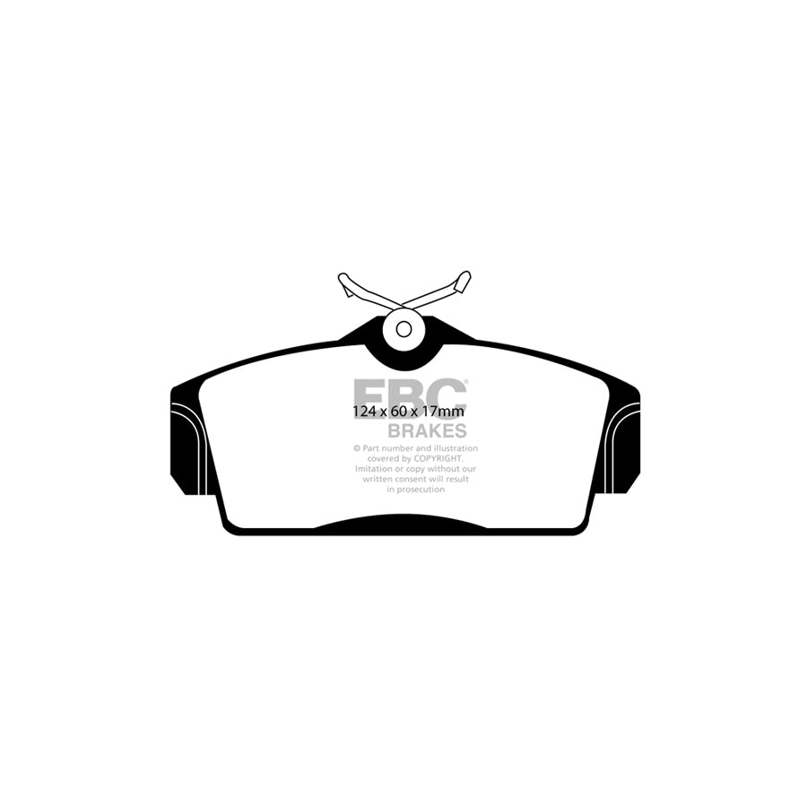 EBC DP21238 Nissan Greenstuff Front Brake Pads - Girling/TRW Caliper (Inc. Almera, Primera, Pulsar) 2 | ML Performance UK Car Parts