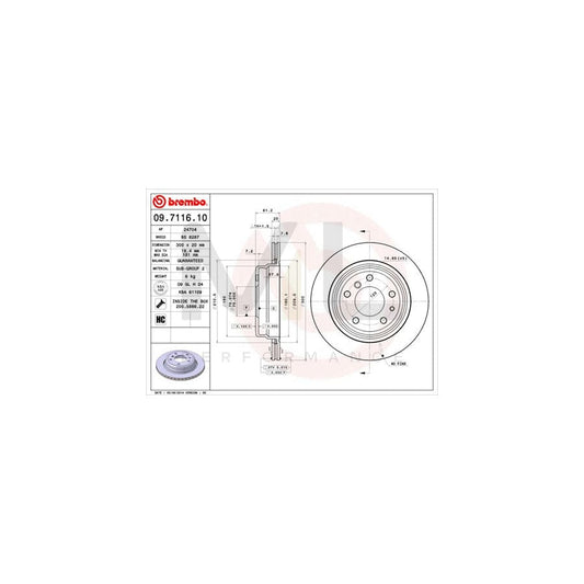 brembo-09-7116-10-brake-disc-for-bmw-5-series-internally-vented-high-carbon-with-bolts-screws