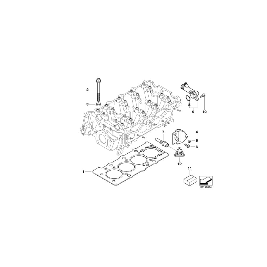 Genuine BMW 11121433950 E36 Cylinder Head Gasket Asbestos-Free 1,74mm (Inc. 318is, 318i & 318ti)