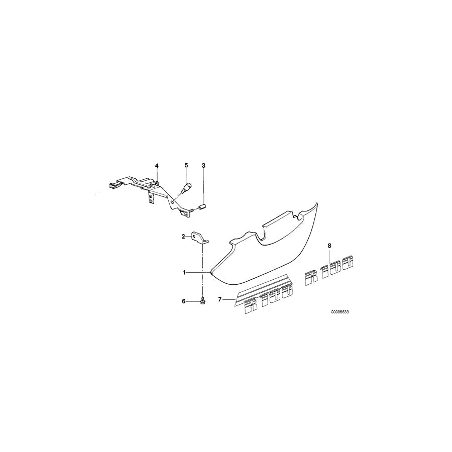 Genuine BMW 46631452436 Battery Cover Right Prime Coated (Inc. R 65 RT)