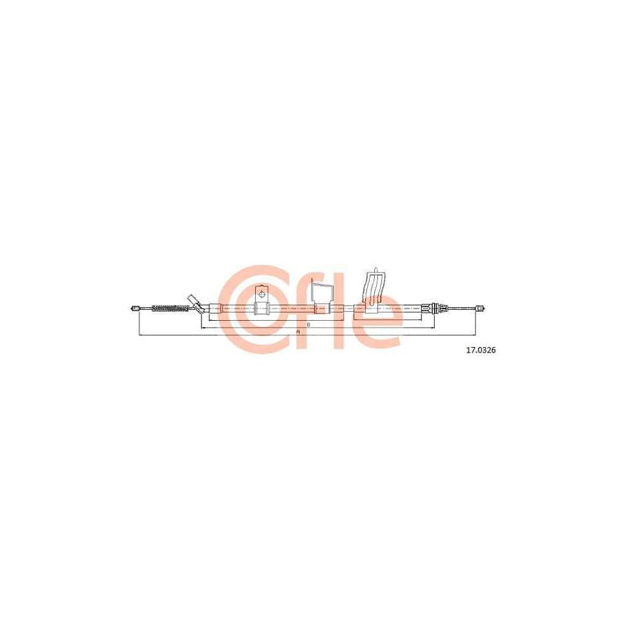Cofle 92.17.0326 Hand Brake Cable for Nissan Qashqai