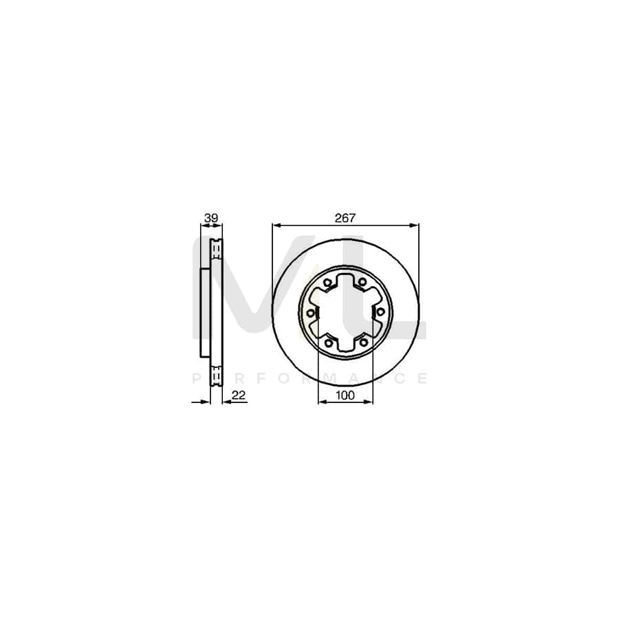 BOSCH 0 986 478 806 Brake Disc Internally Vented, Vented, Oiled | ML Performance Car Parts