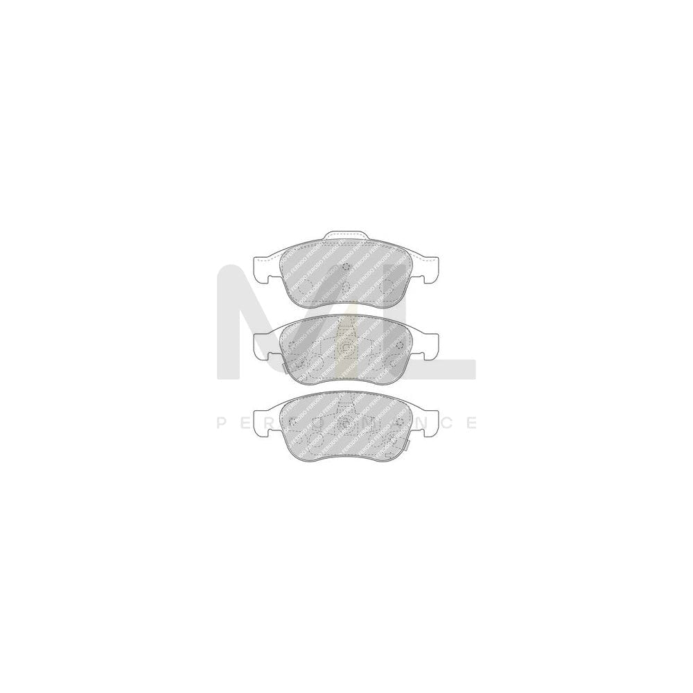 Ferodo Premier Eco Friction FDB4953 Brake Pad Set With Acoustic Wear Warning, Without Accessories