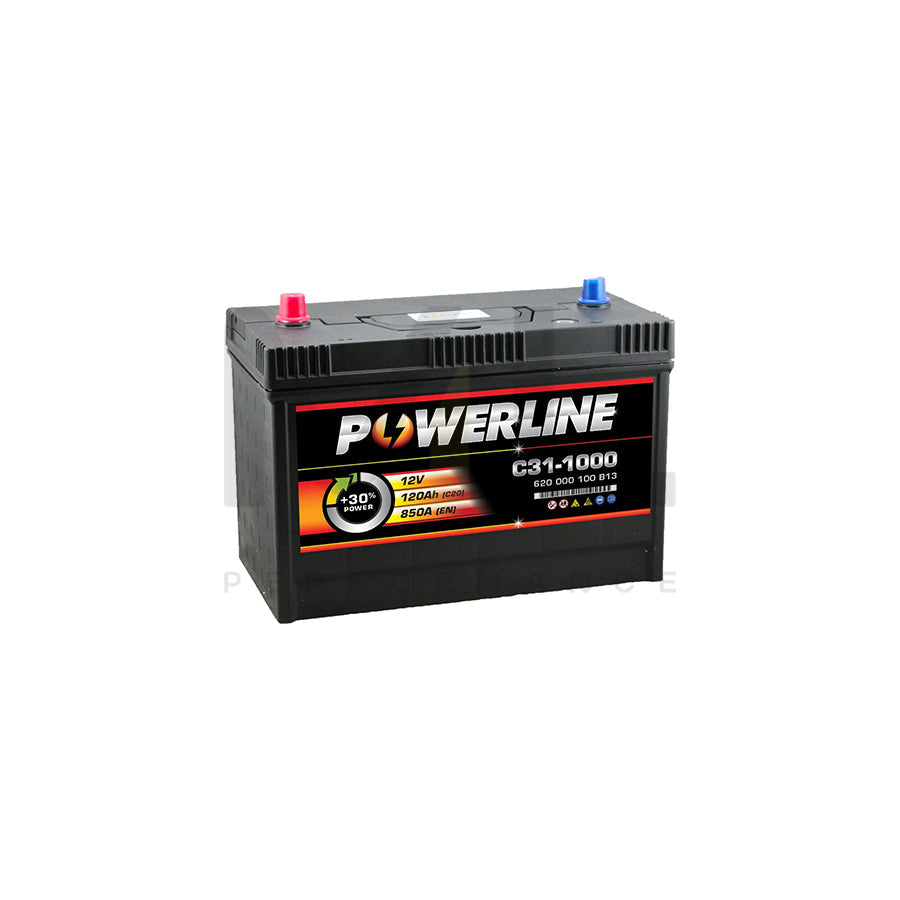 Powerline C31-1000 Car Battery 12V 120Ah