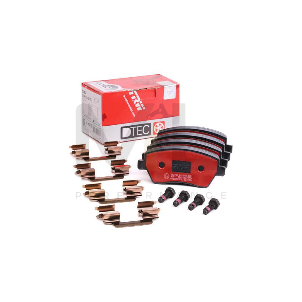 TRW Dtec Cotec Gdb3332Dte Brake Pad Set Not Prepared For Wear Indicator, With Brake Caliper Screws, With Accessories