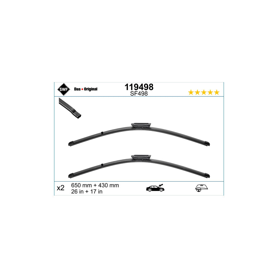 Swf 119498 Wiper Blade For Citro?? C4 Ii Cactus