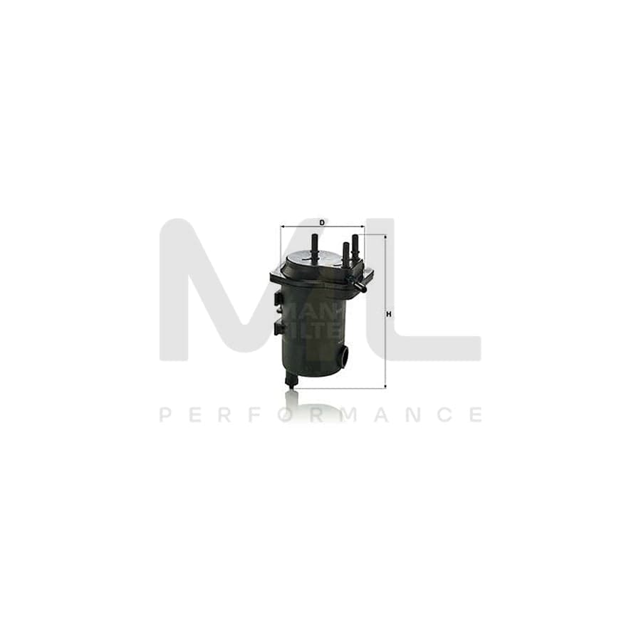 MANN-FILTER WK 939/10 x Fuel filter In-Line Filter, with seal
