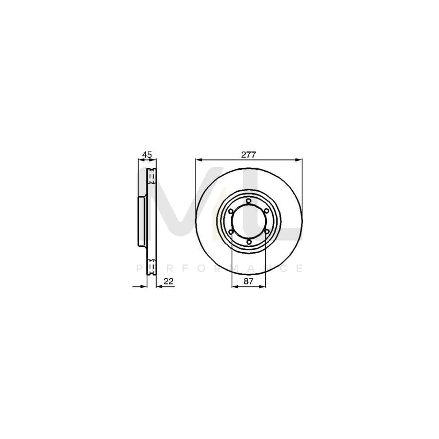 BOSCH 0 986 478 635 Brake Disc Internally Vented, Vented, Oiled | ML Performance Car Parts