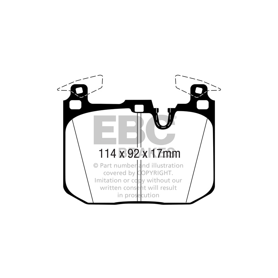 EBC P2DK014Y BMW F87 F80 F82 Front Kit Yellowstuff Pads & 2-Piece Fully-Floating Discs - Brembo Caliper 2 | ML Performance UK Car Parts