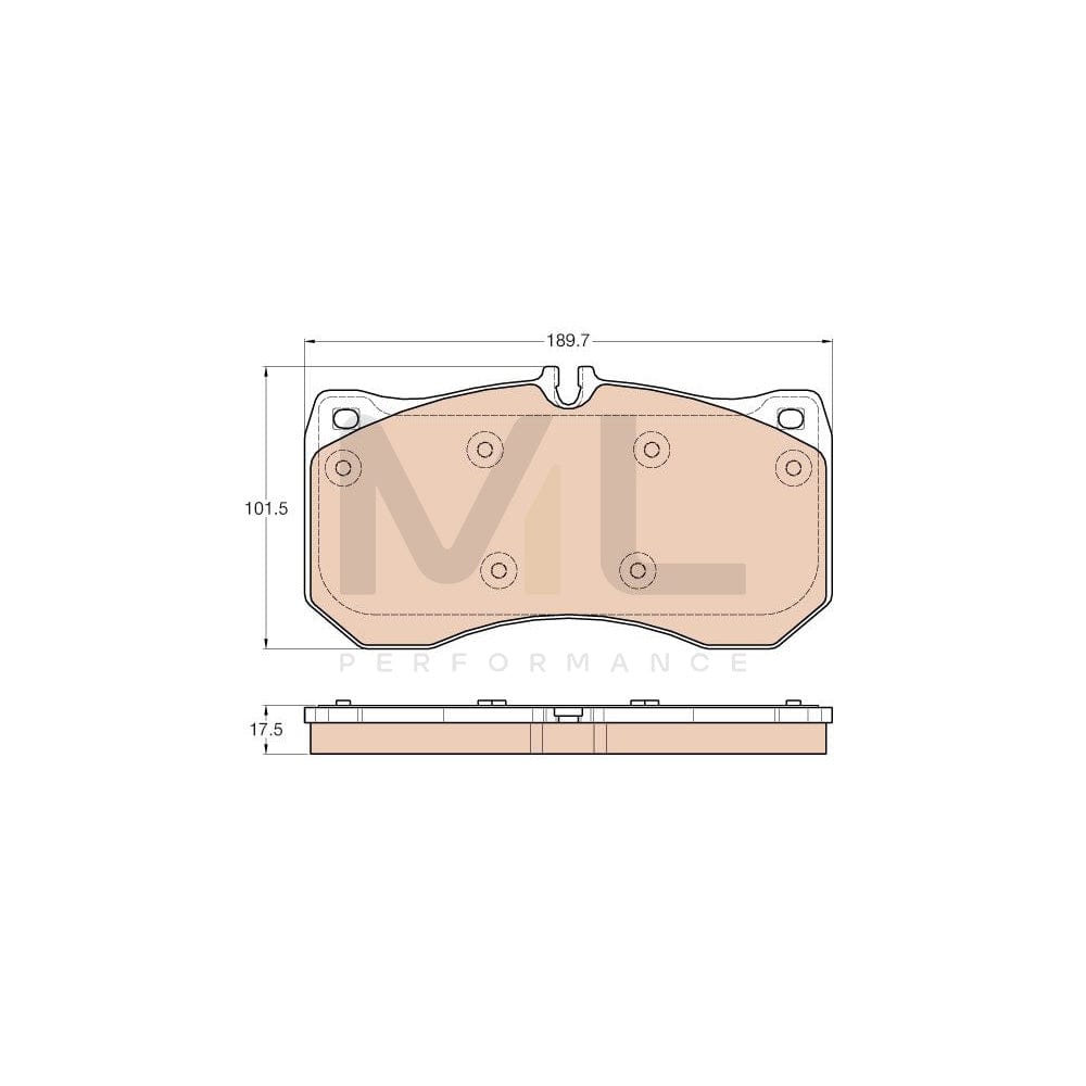 TRW Gdb1996 Brake Pad Set Cotec, Prepared For Wear Indicator