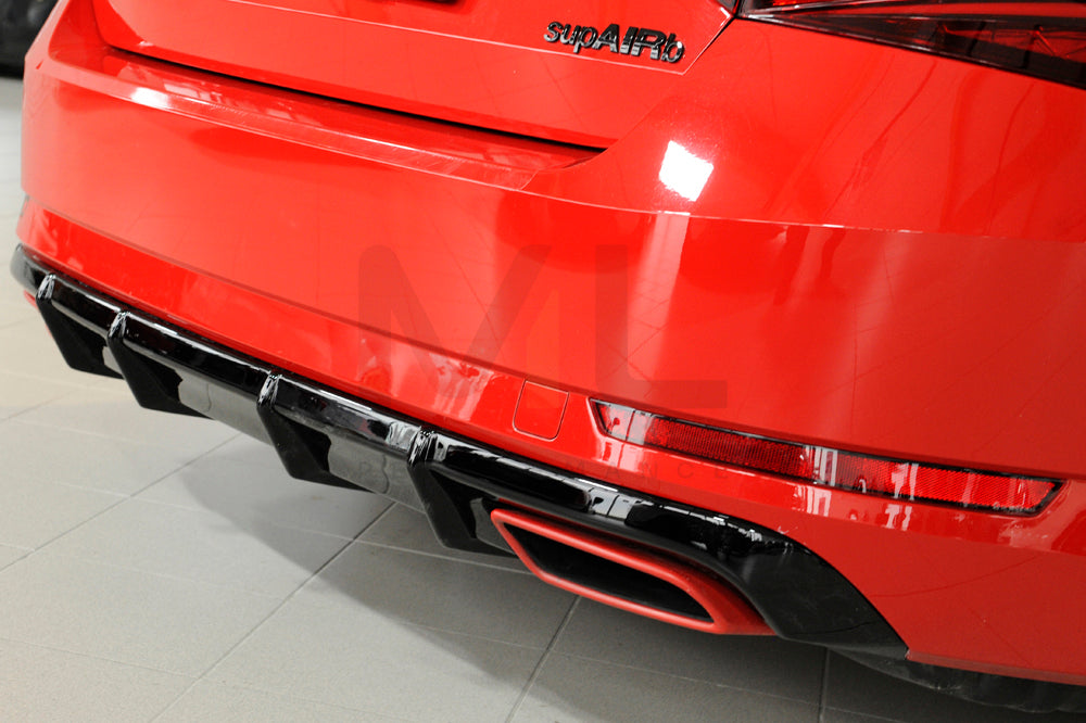 Rieger 00088271 Skoda 3T 3V Superb III Rear Diffuser 2 | ML Performance UK Car Parts