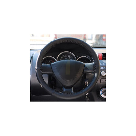 CARPASSION 10050 Steering wheel cover Black, Ø: 35-37cm, Leather, lace up
