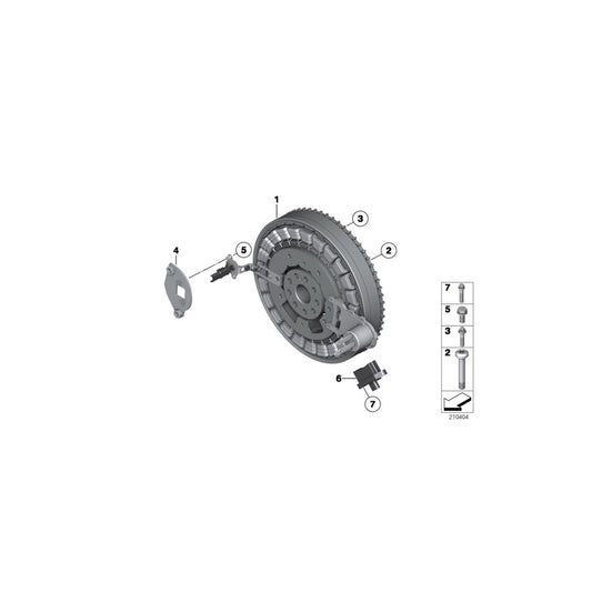 Genuine BMW 11227593822 F04 Torx-Countersunk Head Screw M12X 1,5X 77mm (Inc. Hybrid 7 & Hybrid 7L)