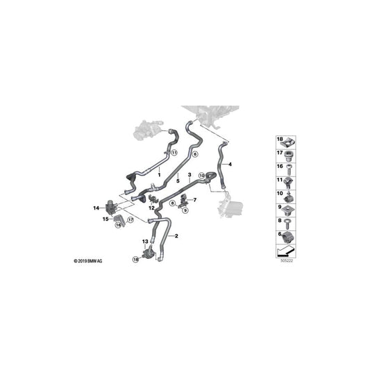 Genuine BMW 64219354466 G01 Coolant Hose, Supply 2 (Inc. X3 30eX)