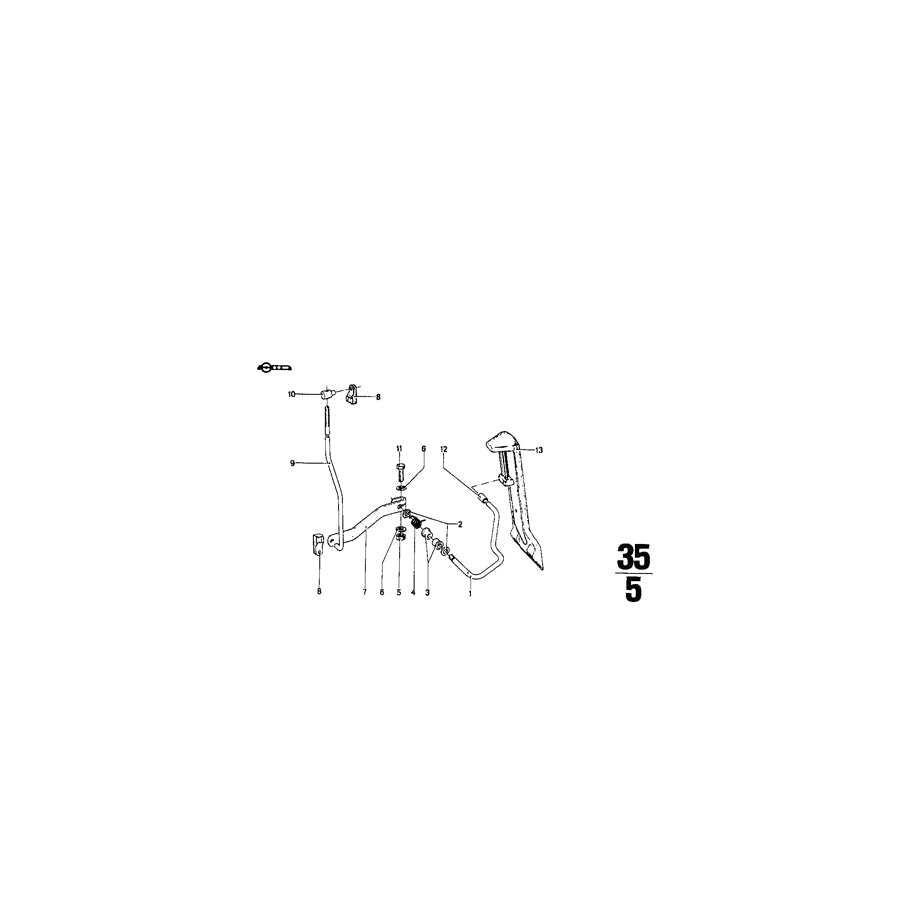 Genuine BMW 35414440125 Pull Rod (Inc. 1502, 2002 & 1602)