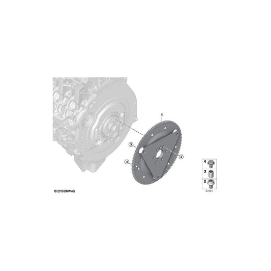 Genuine BMW 11227548102 E89 E61 F02 Flywheel Automatic (Inc. 325xi, 525i & X5 3.0si)