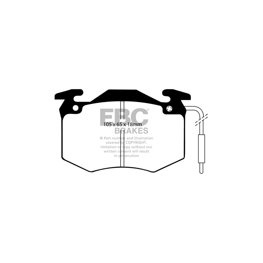 EBC PD01KF1205 Peugeot Talbot Greenstuff Front Brake Pad & Plain Disc Kit  - ATE Caliper (Inc. 505, 604, Tagora) 2 | ML Performance UK Car Parts