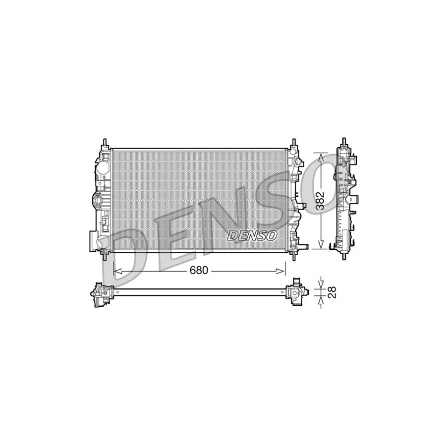 DENSO DRM15005 Engine Radiator for Chevrolet Cruze Hatchback (J305)