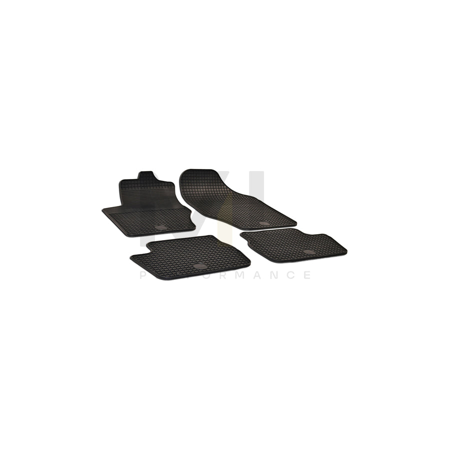 WALSER Tailored 50390 Floor mat set Elastomer, Front and Rear, Quantity: 4, Black