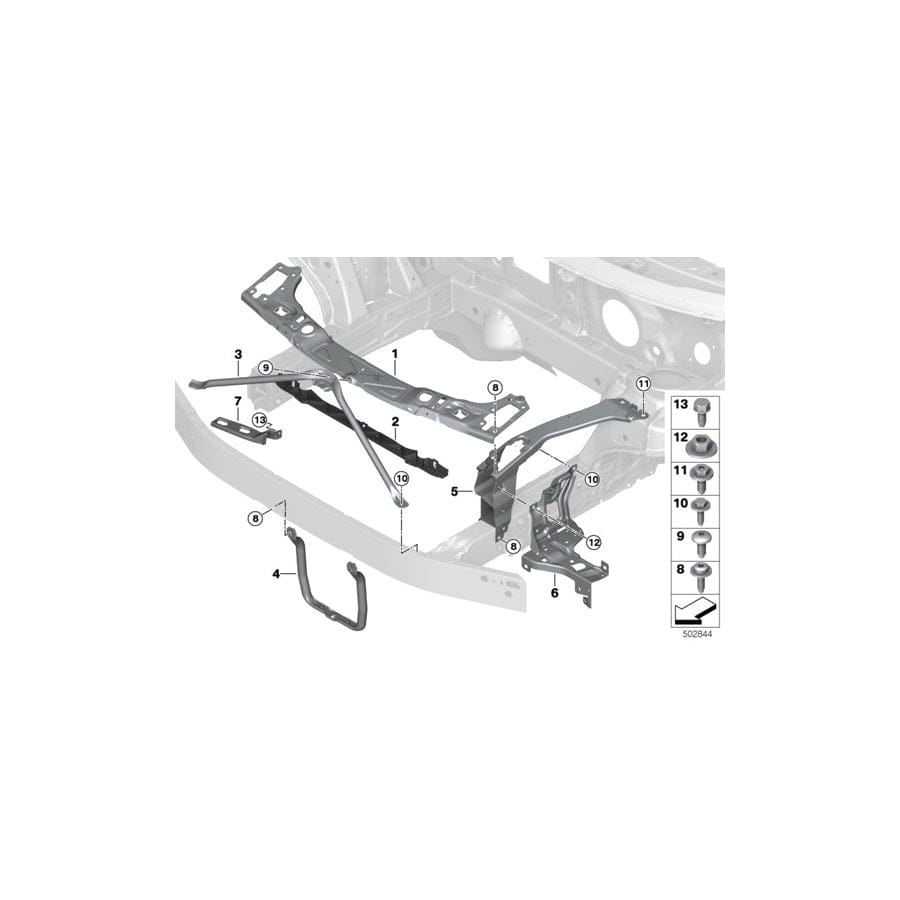 Genuine BMW 51649463153 F48 Mount For Headlight, Left (Inc. X1 28iX, X1 20d & X1 28i)
