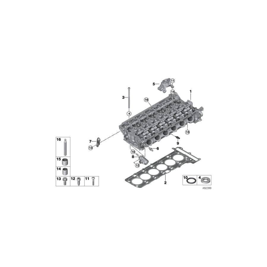 Genuine BMW 11127934495 G29 G21 G20 Cylinder Head With Valve Gear (Inc. X4 M40iX, X3 M40iX & Z4 M40i)