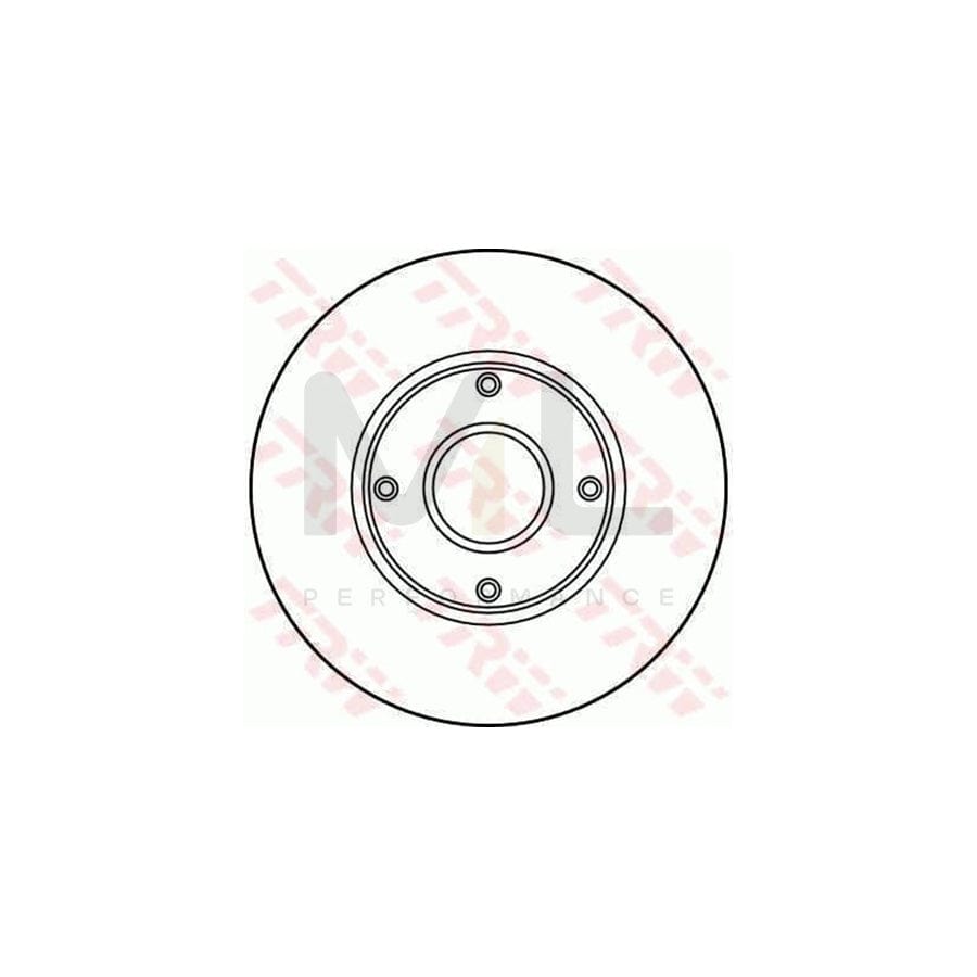 TRW DF2713 Brake Disc for DAIHATSU Charade II Hatchback (G11, G30) Solid  - 1 piece