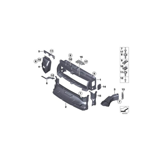 Genuine BMW 51648073532 F87 Holder For Additional Radiator Right M (Inc. M2 Competition)