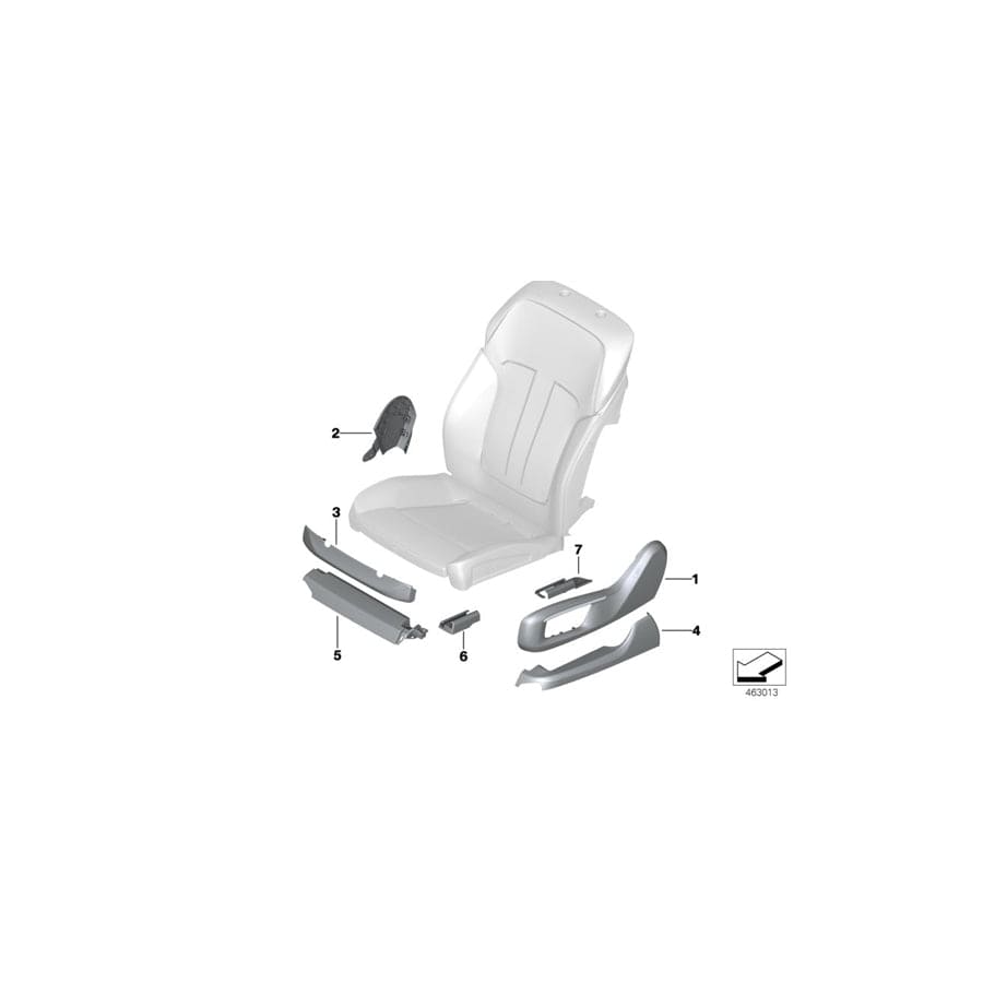 Genuine BMW 52107990402 G11 G12 Trim Cover, Seat, Electric, Front CARAMEL (Inc. 740dX, 725d & 750LdX)