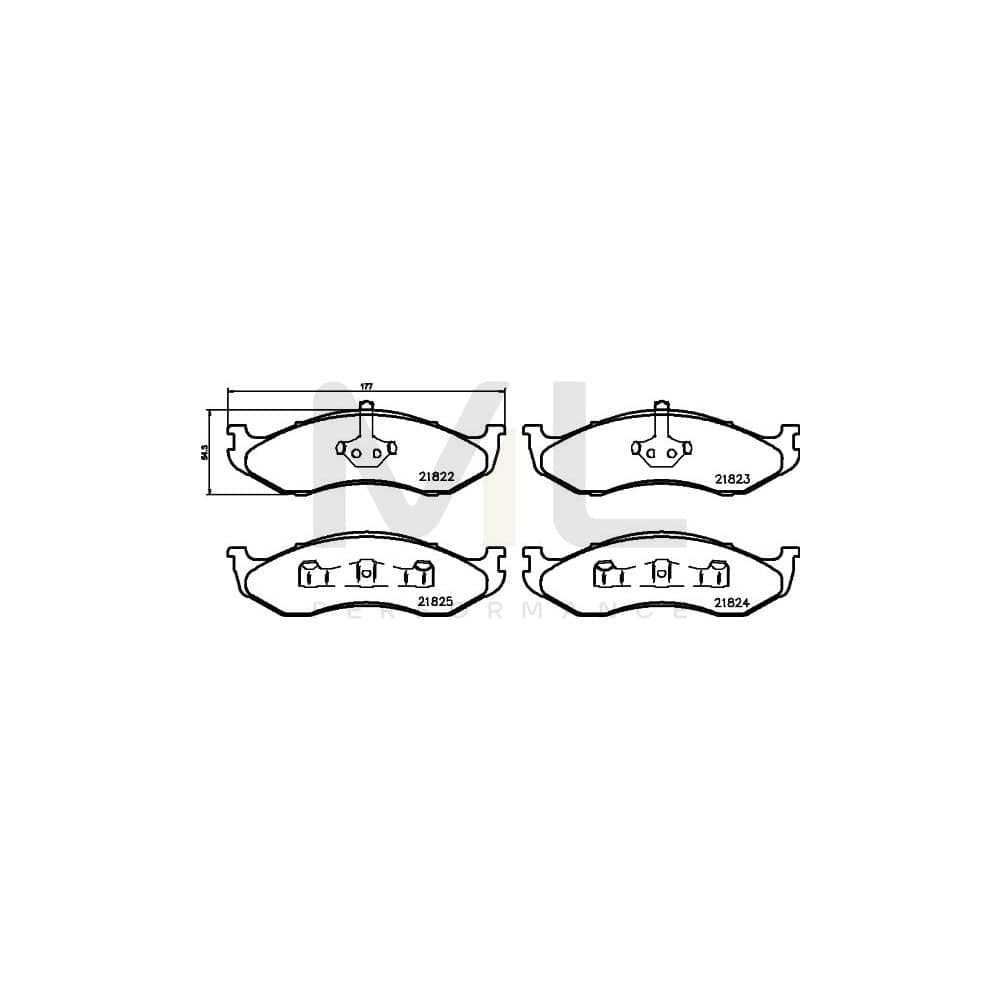 Hella 8DB 355 008-231 Brake Pad Set Not Prepared For Wear Indicator | ML Performance Car Parts