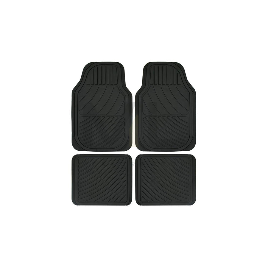 POLGUM Universal fit TS3358PC Floor mat set Rubber with textile reinforcement, Front and Rear, Quantity: 4, Black