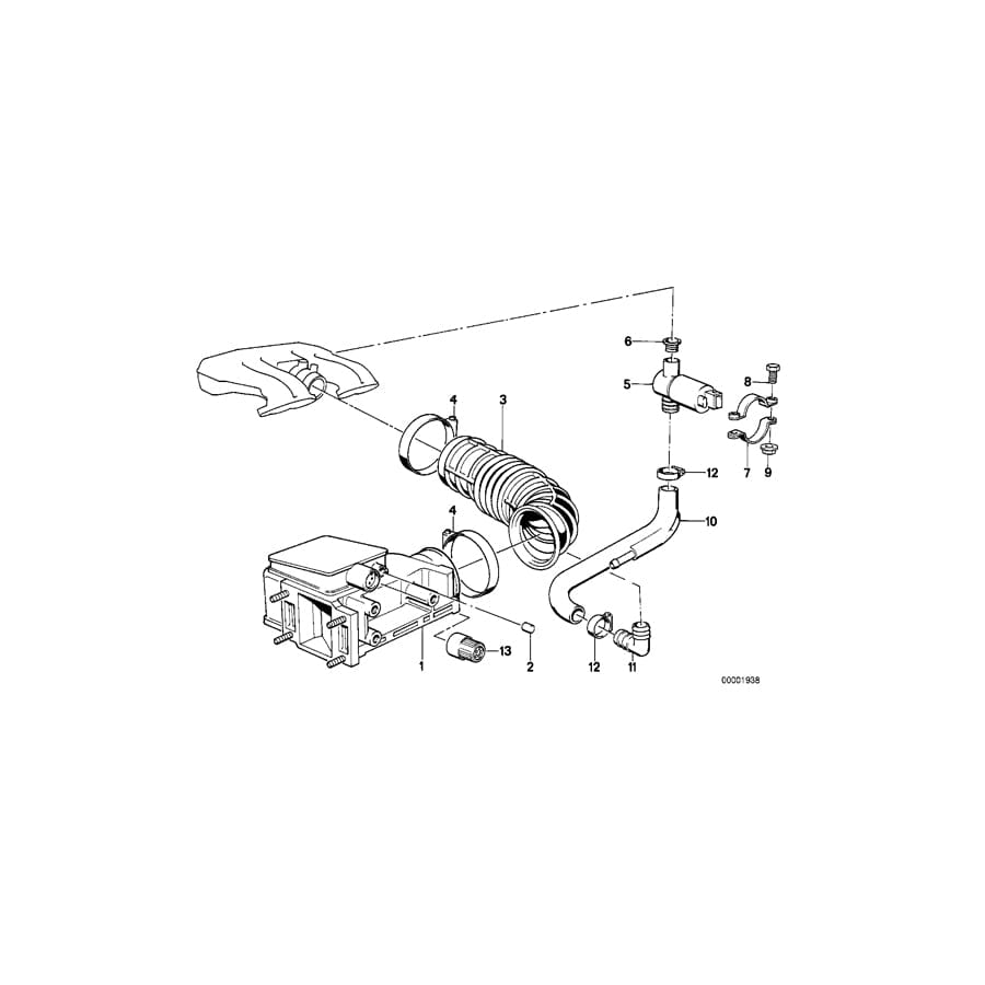 Genuine BMW 13621734651 E30 Air Volume Determinator Without Co-Poti (Inc. 316i)