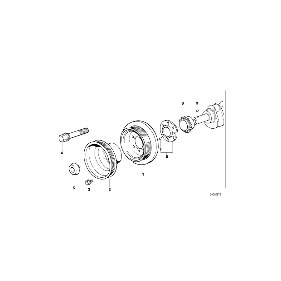Genuine BMW 11232245345 E36 Vibration Damper (Inc. 318tds)