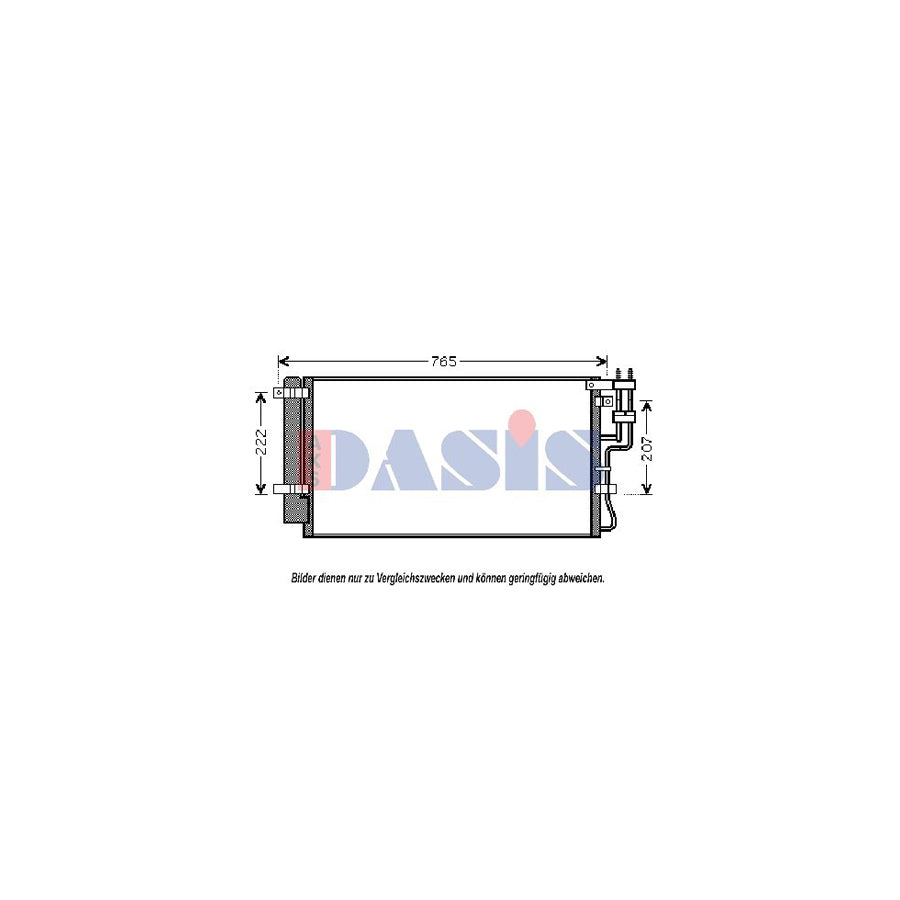 AKS Dasis 510091N Air Conditioning Condenser for KIA Carens