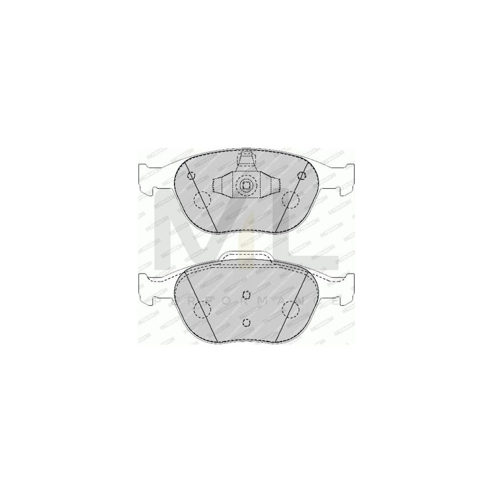 Ferodo Premier Eco Friction FVR1568 Brake Pad Set Not Prepared for Wear Indicator, With Piston Clip, Without Accessories