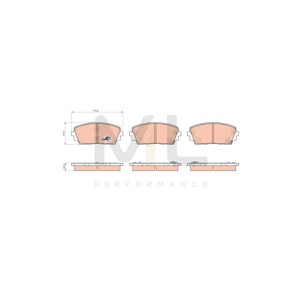 TRW Gdb3535 Brake Pad Set For Kia Picanto Ii (Ta) Cotec, With Acoustic Wear Warning, With Accessories