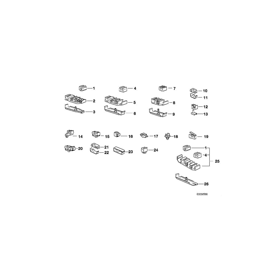 Genuine BMW 16131181031 E34 E32 E36 Clip AKF (Inc. 540i, 325td & 325i)