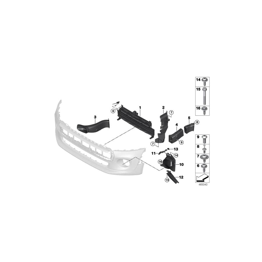 Genuine BMW Mini 51647360187 F56 F55 Air Duct, Left COOPER S (Inc. JCW, Cooper S & Cooper SD)