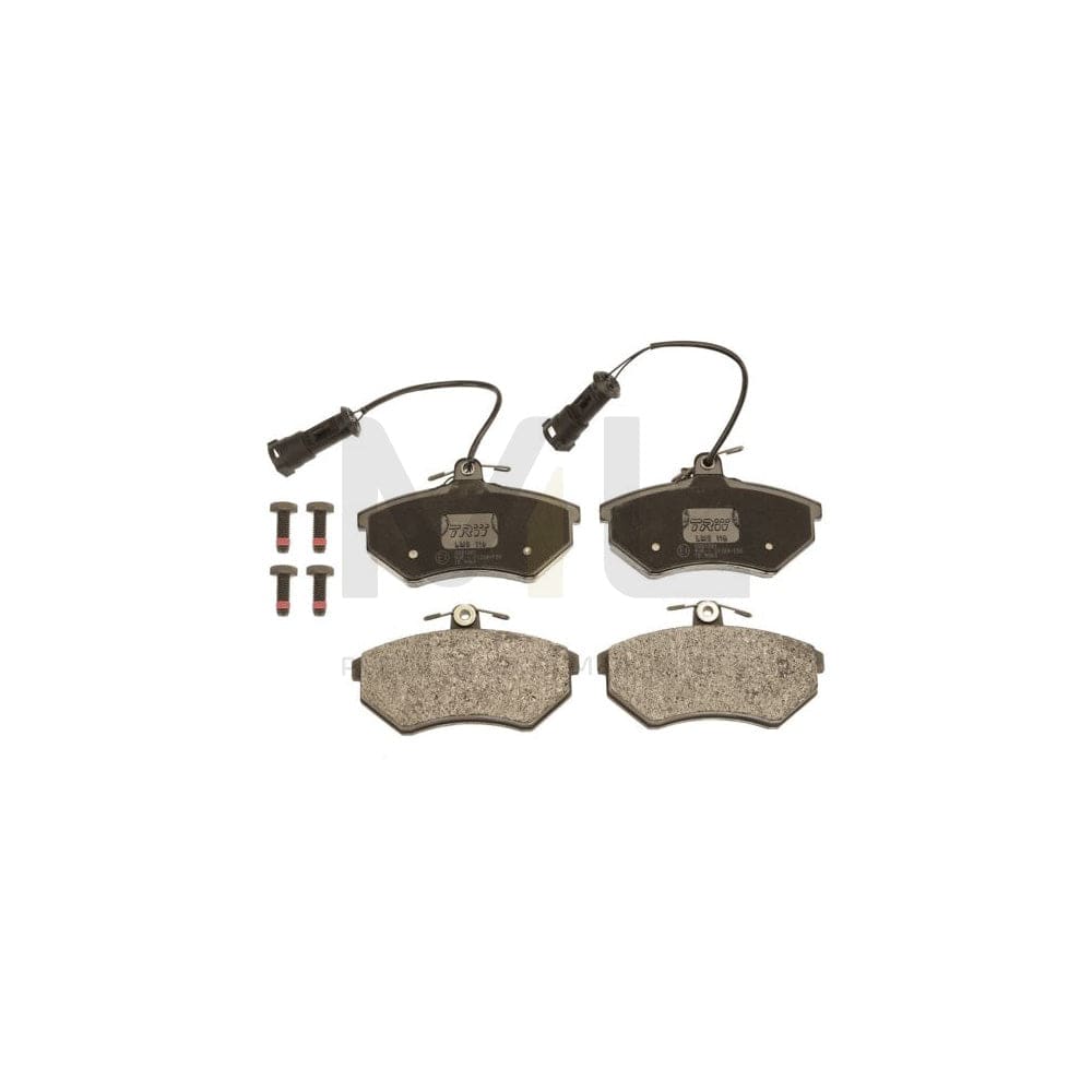 TRW Gdb1281 Brake Pad Set For Vw Corrado (53I) Incl. Wear Warning Contact, With Brake Caliper Screws, With Accessories