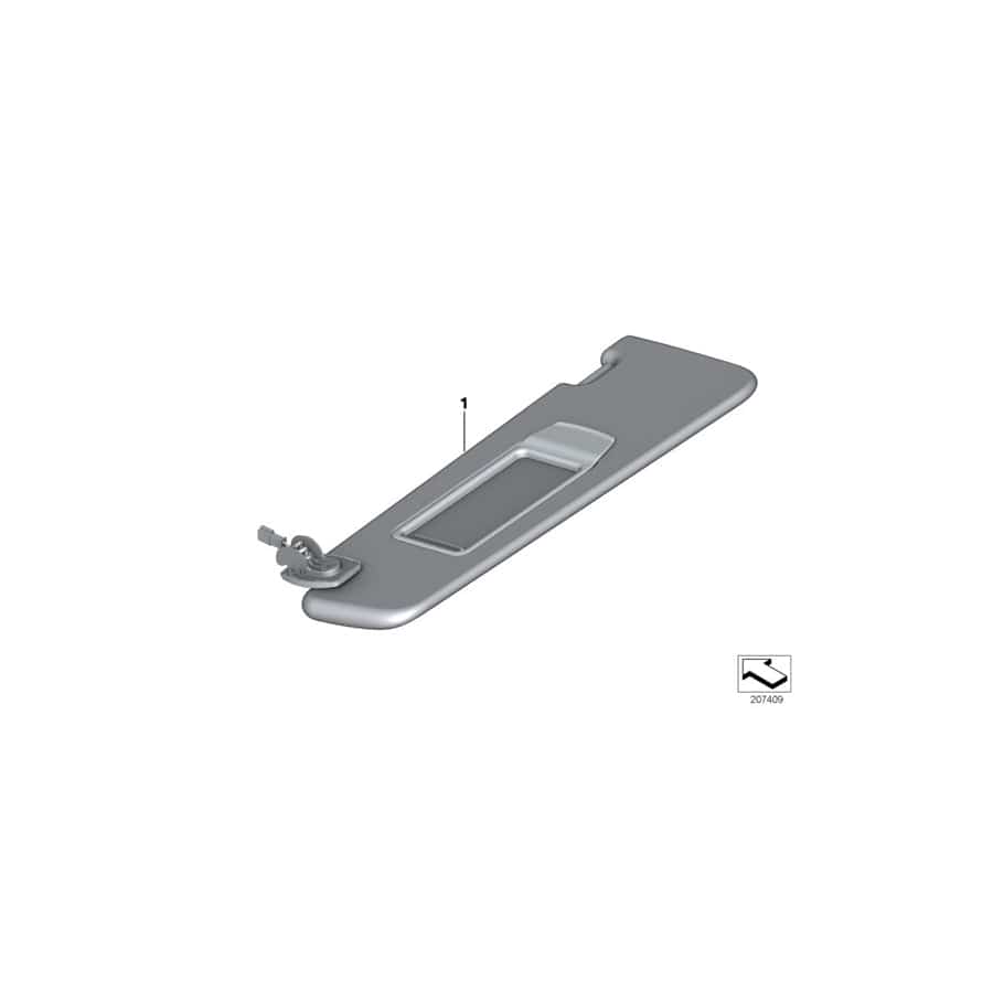 Genuine BMW 51167975665 F02 F01 F04 Left Sun Visor Make-Up Lamp AMAROBRAUN (Inc. 750iX, 740LiX & 750i)