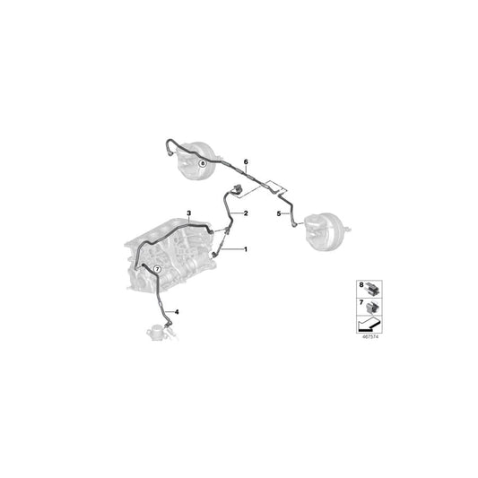 Genuine BMW 11668624265 F30 Vacuum Pipe (Inc. 330e)