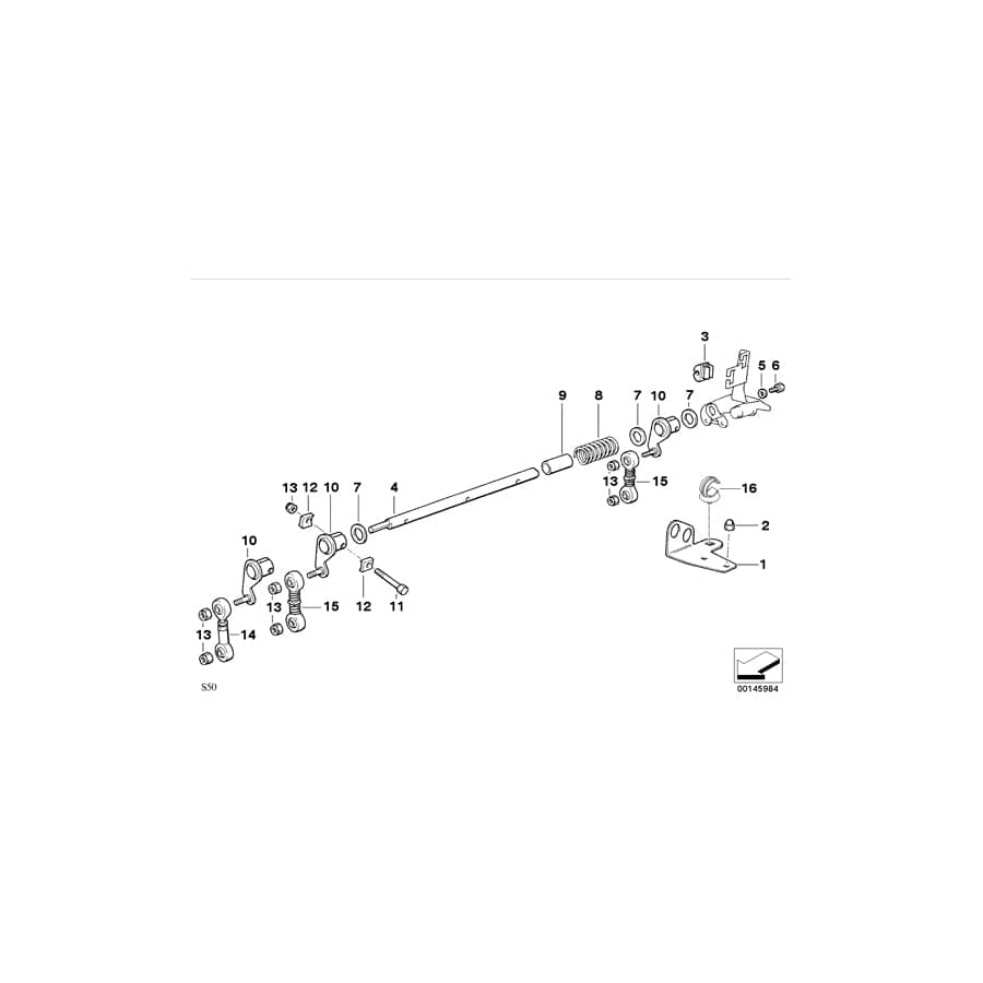 Genuine BMW 13541317816 E36 Operating Lever (Inc. M3)