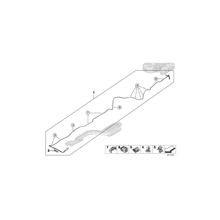 Genuine BMW 16197339194 F02 Metering Line (Inc. 740LdX)