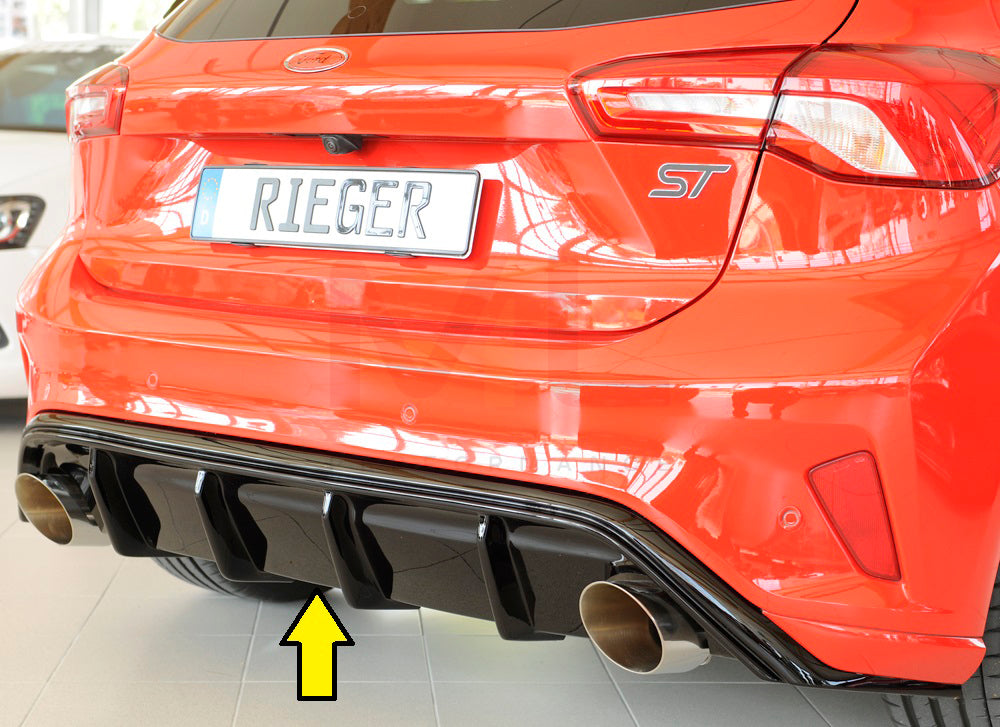 Rieger 00088216 Ford DEH Focus 4 Rear Diffuser (Inc. Focus 4 ST) 1 | ML Performance UK Car Parts