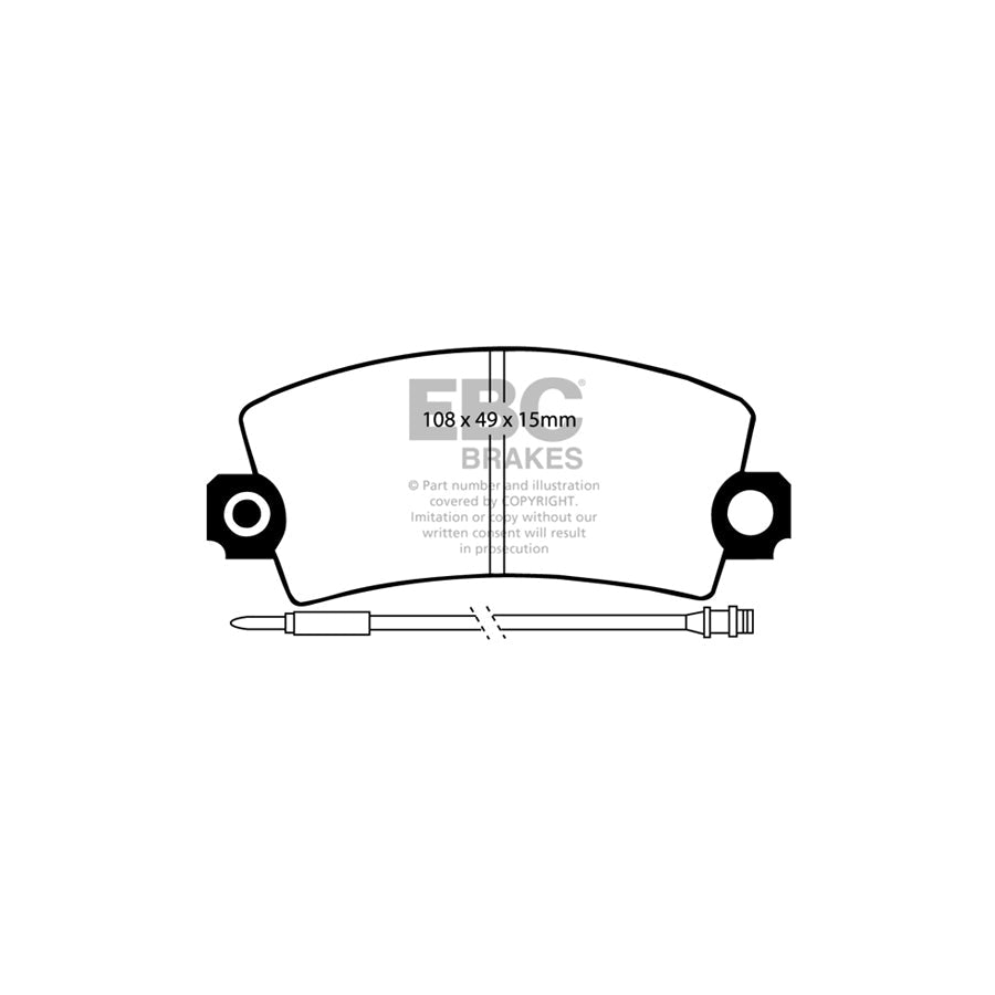 EBC DP651 Citroen Peugeot Ultimax Front Brake Pads (Inc. Visa & 104) 2 | ML Performance UK Car Parts