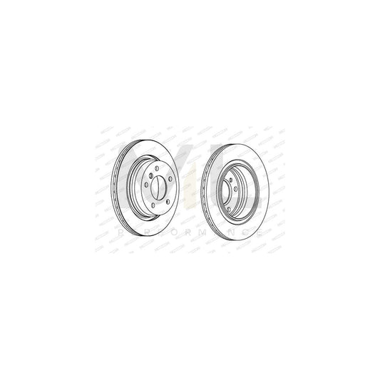 Ferodo DDF1773C-1 Brake Disc Vented, Coated  - Pair