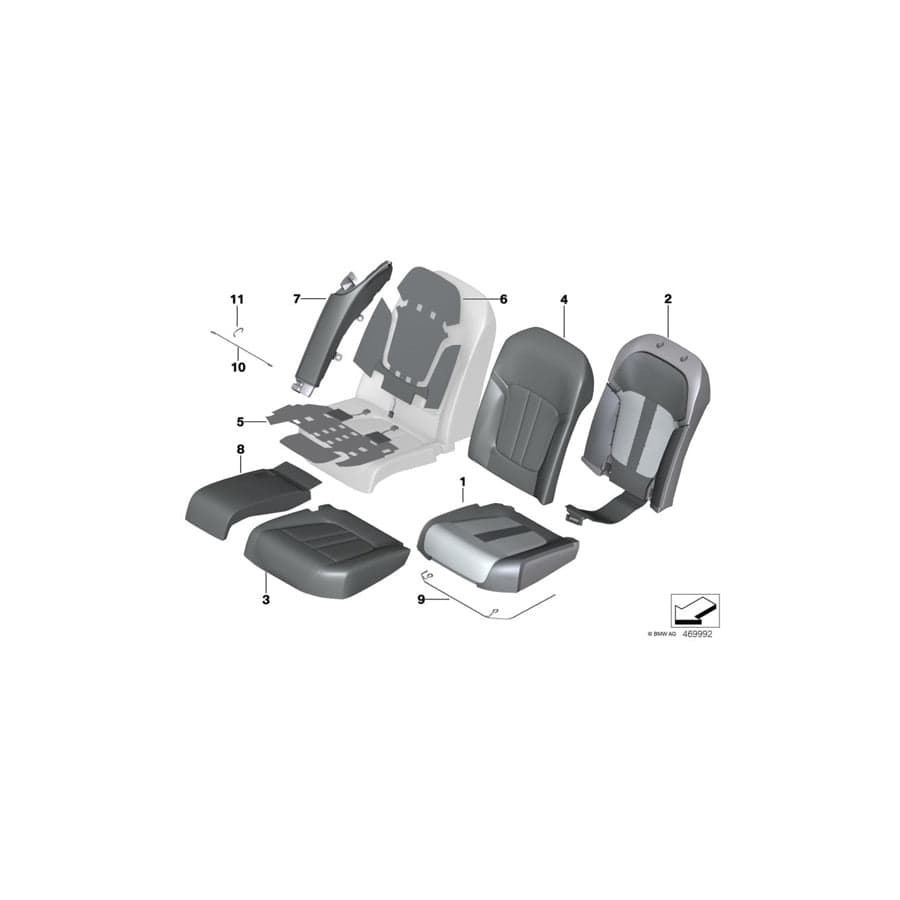 Genuine BMW 52207411644 G12 G11 Side Finisher, Leather, Right NAFZ ZAGORA (Inc. M760LiX, 740Li & 730i)