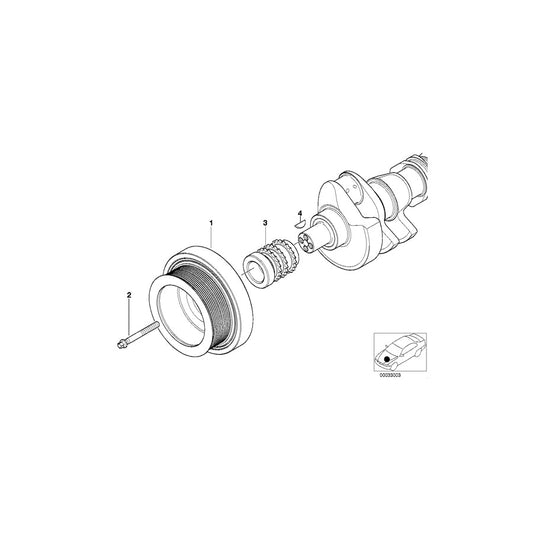 Genuine BMW 11237792842 E65 Vibration Damper (Inc. 745d)