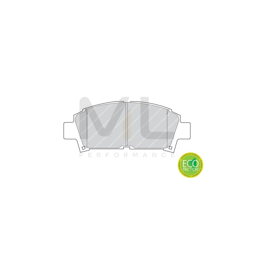 Ferodo Premier Eco Friction FDB928 Brake Pad Set Prepared for Wear Indicator, Without Accessories