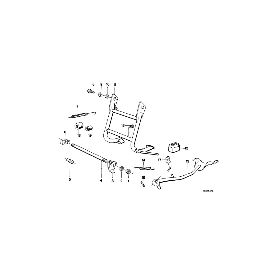 Genuine BMW 46711230762 Pin M12X1,5 / 306MM (Inc. R50/5, R 75 & R90/6)