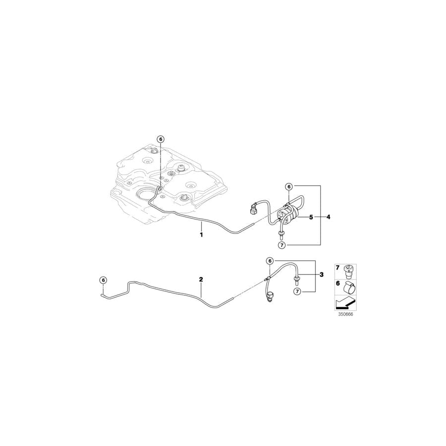 Genuine BMW 16197210528 E70 F15 E71 Cap (Inc. X5)